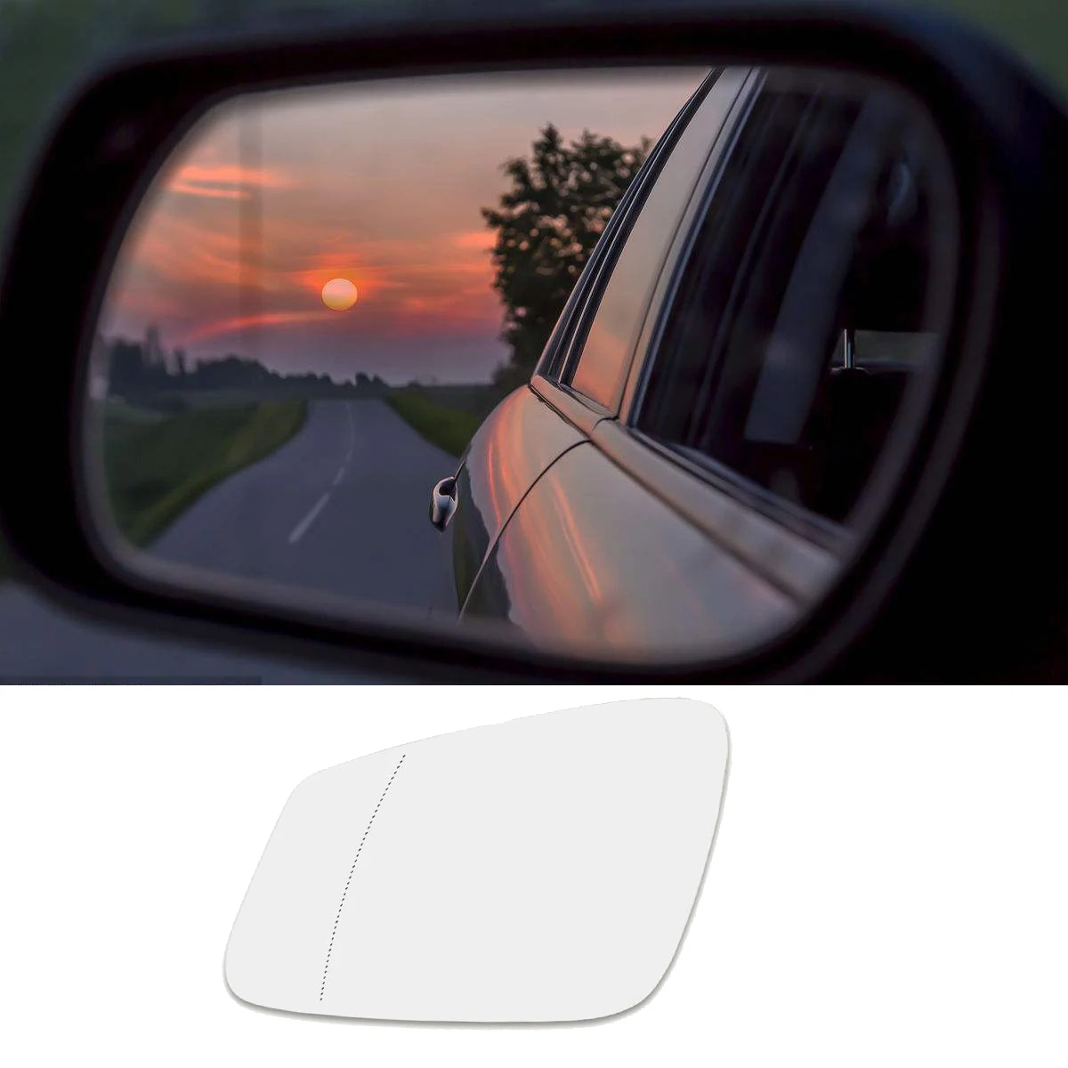 Left Side Wing Door Mirror Rearview Mirror Glass Heated 2-Pin for -BMW 5 6 7 Series F07 F10 F11 F06 F12 F01 F02