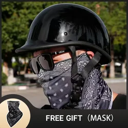 Unisex Ultralight Capacete De Moto Masculino Half face helmet Motorcycle Helmet Retro Vintage Cycling Safety Helmet Casque Moto