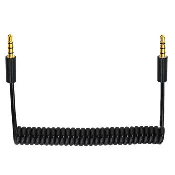 Kabel Rallonge Jack 3,5 mm, 4-3pólový, TRRS-TRRS samec-samice samec-samec, stereo audio, AUX, pružinový spirálový, pro sluchátka 10 nejlepší prodej 3,5mm jack 4pólový - №1
