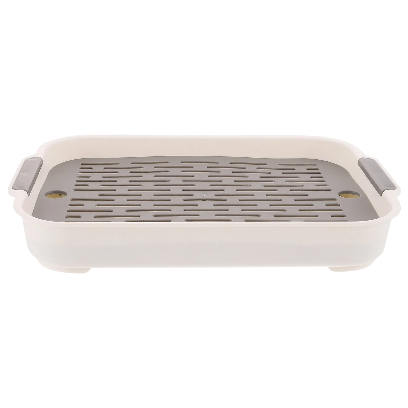 

Rabbit Litter Box Bunny Toilet Tray Small Animal Potty Hamster Waste Pan Month White Rectangular Flat Bottom Thick Net Safe