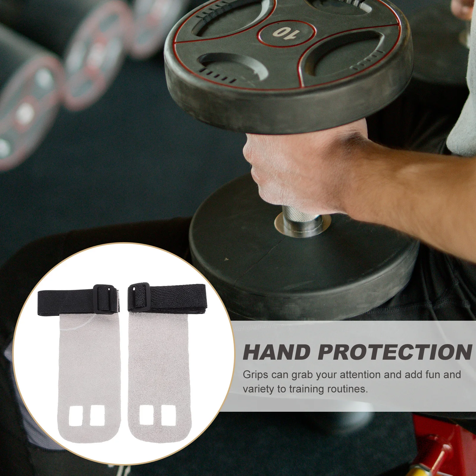 

1 Pair Gymnastics Grips Fitness Gloves Lightweight Non-Slip Palm Protector Adjustable Wrist Support Barbell Lifting Equipment