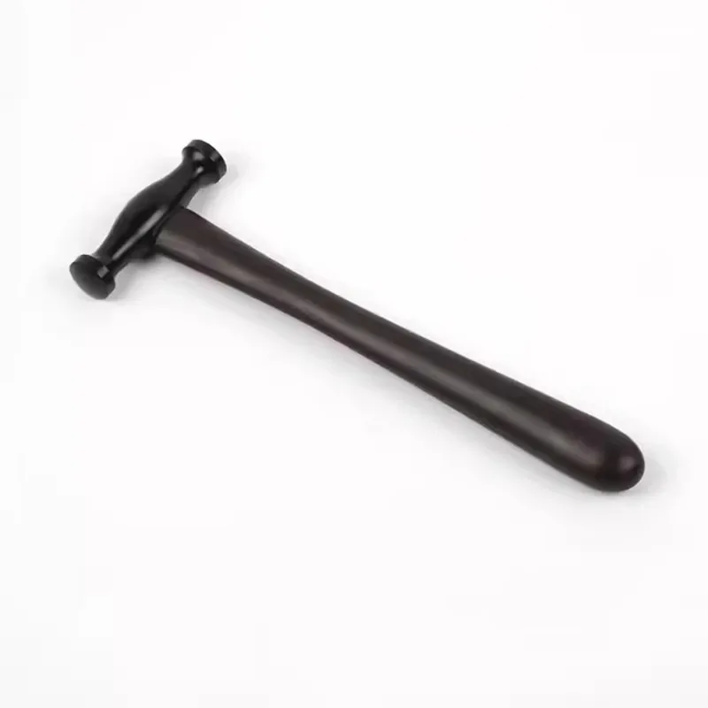 High-End Massage Hammer Small HRC52 45# Steel Portable EDC Mallet with Ebony Handle Head Diameter 16MM