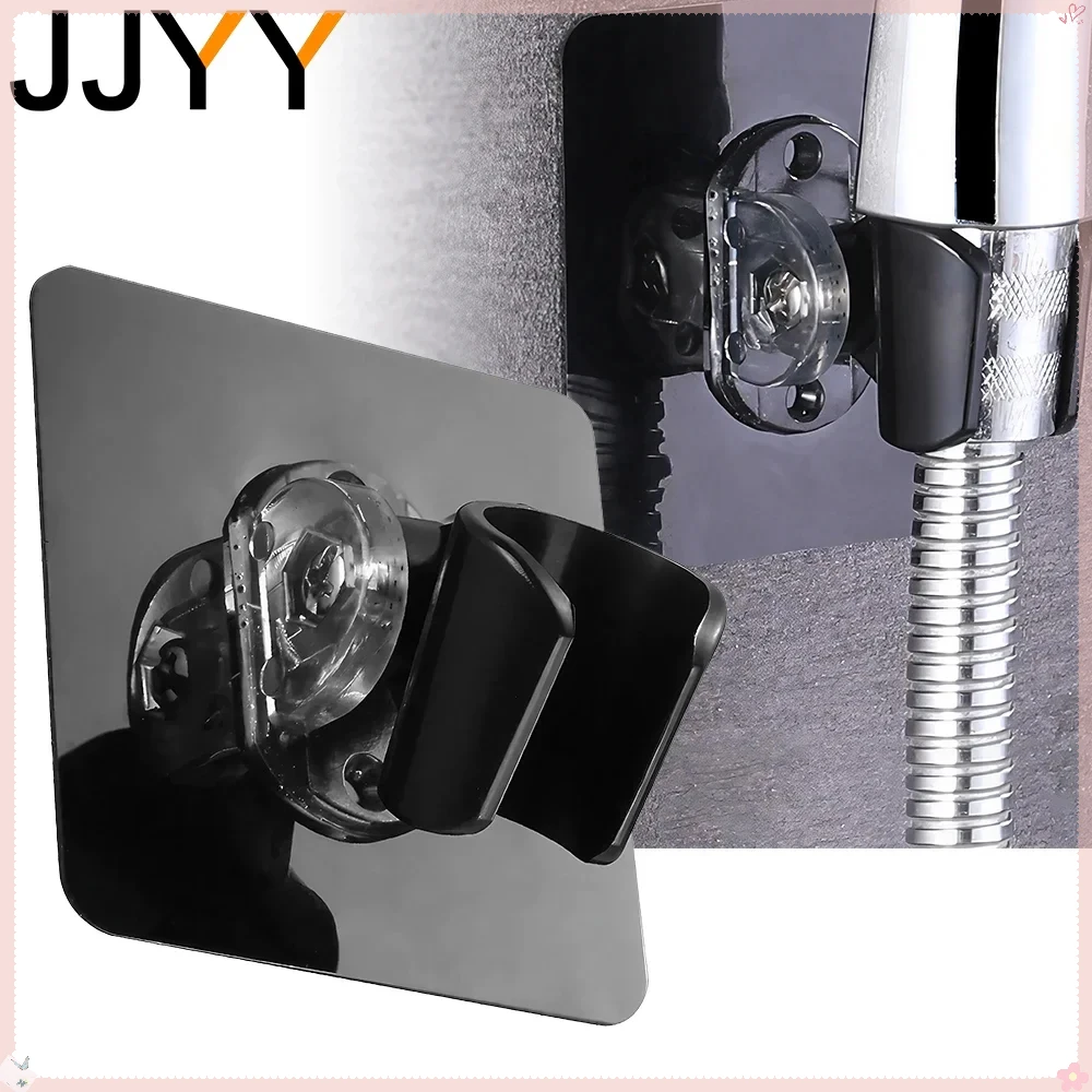 90 Degree Adjustable Shower Head Bracket Self Adhesive Wall Mount Holder for Handheld Shower Adjustable Showerhead Rack