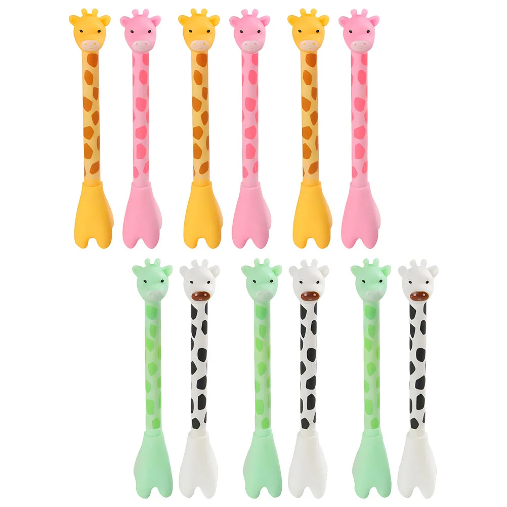 

12 Pcs Giraffe Ballpoint Pen Gel Pens Writing Gift Students Stationery Cute Prize Gifts Pp Accessories Office