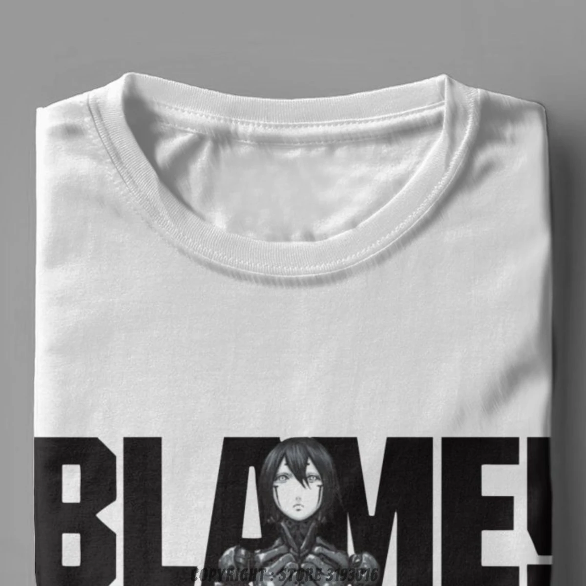 Blame T Shirts Men\'s Cotton Hipster T-Shirt O Neck Sidonia Manga Heavy Industries Nihei Tsutomu Anime Tops T Shirt Male Camisa