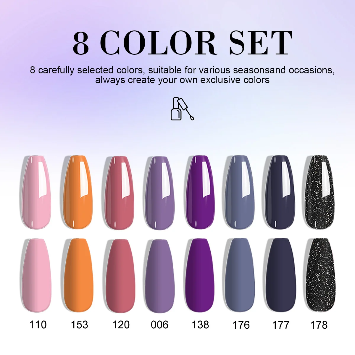 LIMEGIRL Halloween Zestaw żelowych lakierów do paznokci z top coatem i baza pod lakier do paznokci DIY Design Gel Manicure Salon & Home Halloween Gift