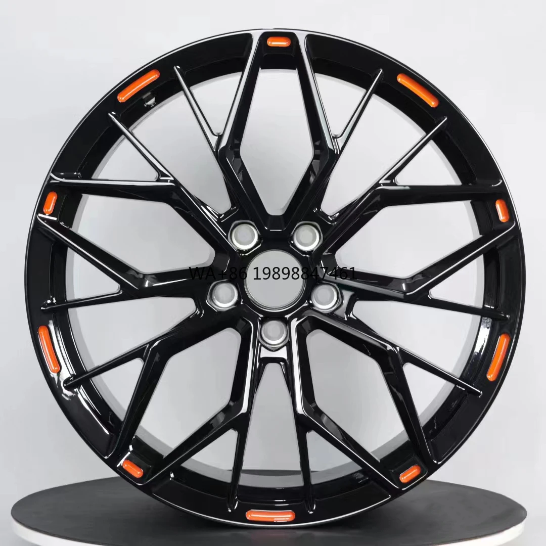

Custom Black Orange Yellow Red Wheel 18 19 20 22 23 24 Inch Wheel for Bmw Audi S6 Ford Mustang Alloy Wheel 5x112 5x114.3 5x130