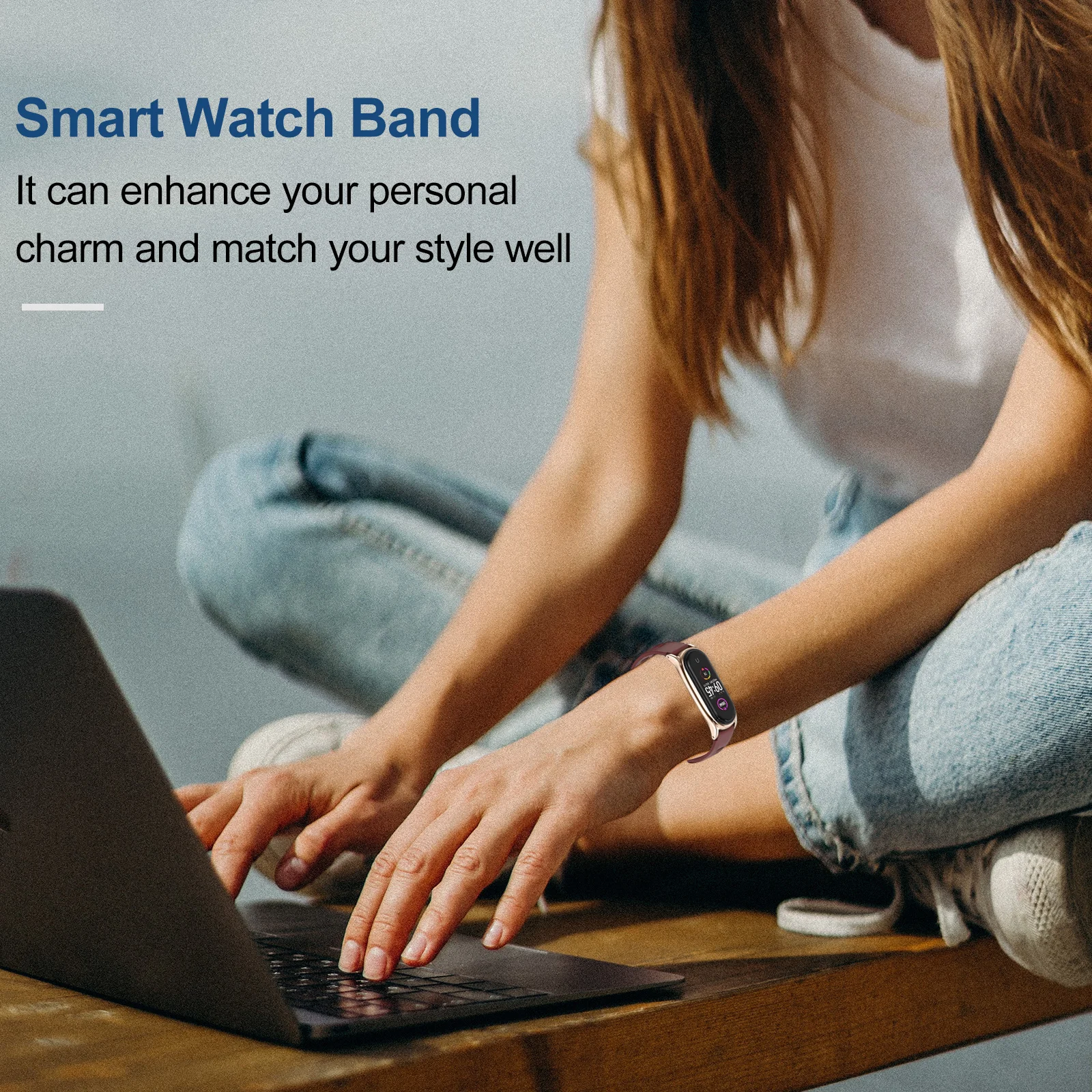 Watchband for Smart Band 3 4 5 6 Soft Tpu Strap Lightweight Breathable Design Ideal for Exercise Daily Wear