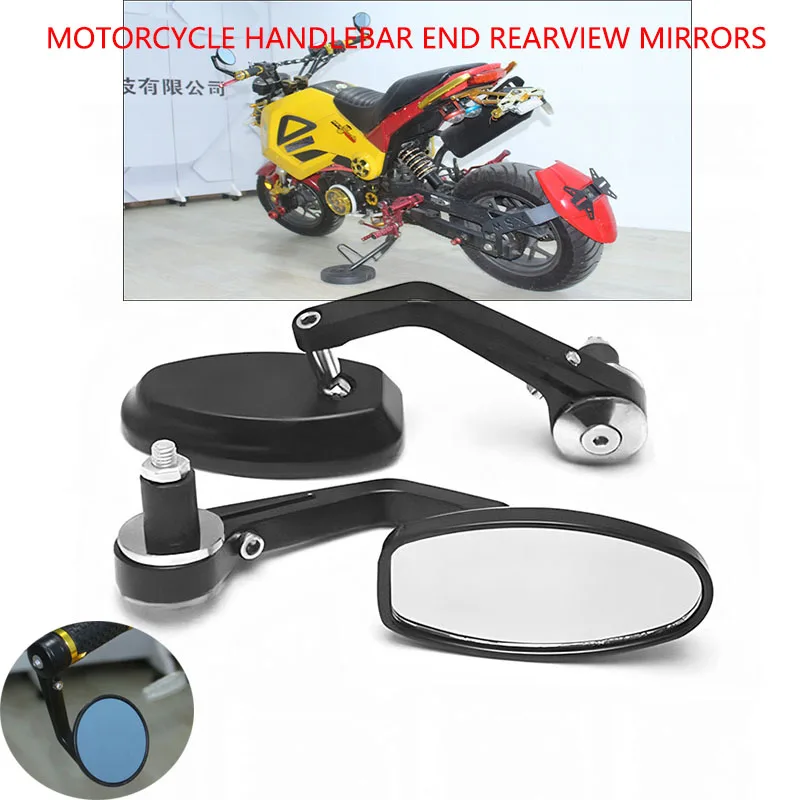 

Motorcycle Handlebar End Rearview Mirror 22mm Aluminum Universal Side Mirror For Honda Honnet CB500X CRF 1100L African Twin