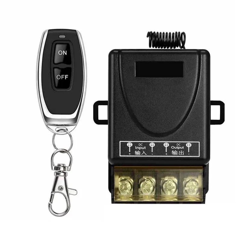 433MHz Wireless Remote Control Switch DC 12V 24V 36V 30A Remote Control Transmitter for Water Pump Motor Household Switch
