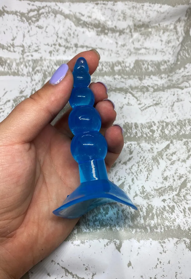 Mini Jelly ANAL BEADS, Butt Plug, Anal Plug, Jelly Beads, Anal Dildo, Bdsm Toy, Sex Toy, Mature Toy, 4 Colors Available