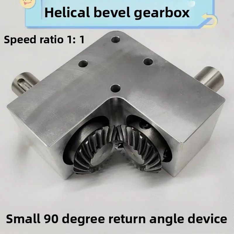 90 degree commutation angle 1 to 1 shaft diameter 14/15/16/18/20mm small right angle drive spiral bevel gearbox
