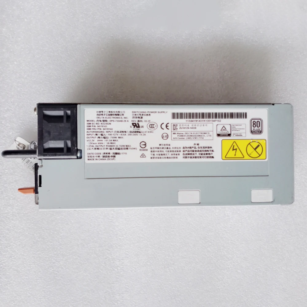 For IBM X3650 M5 750W DPS-750AB-28 A 94Y8143 94Y8144 Server Power Supply High Quality Fast Ship