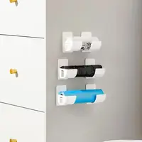 Wall Mounted Organizer No Hole Storage Tray Kitchen Shelf Cling Film Trash Bag Organizer Cabinet Refrigerator Side Storage Shelf - Image 3
