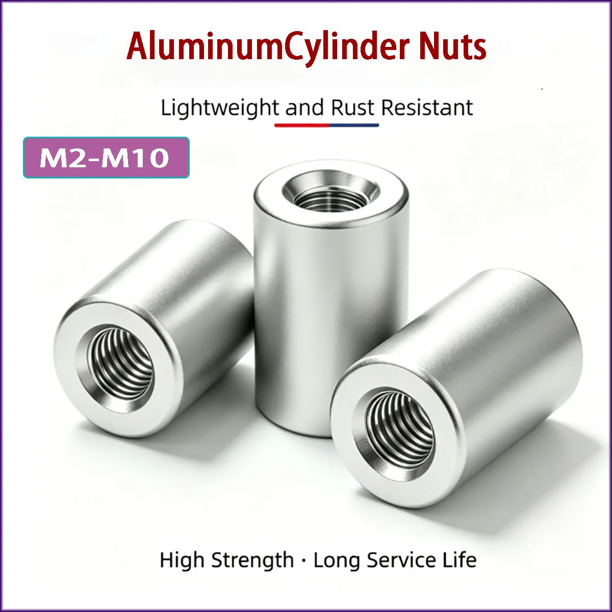 Round Aluminum Alloy Threaded Spacer Standoff M2‑M10, Long Nut Sleeve Connector for RC Multirotor Drone Assembly