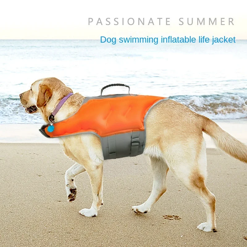 New Dog Life Jacket Vest Inflatable Swimsuit Easy To Carry Pet Life Jacket To Send Pump Pet Supplies.