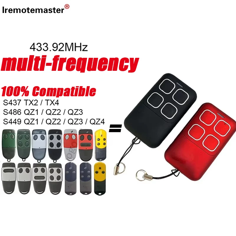 

for Multi-frequency TRQ TXQ S437 S486 S449 Garage Door Remote Control 433MHz Compatible GREEN S476 TX2 TX4 XRADO Remote Control