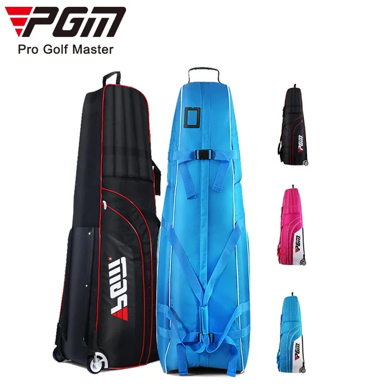 PGM Golf Air Bag, Waterproof Thickened Folding Ball Bag, Travel Wheels, Foldable Clubs, Thickened