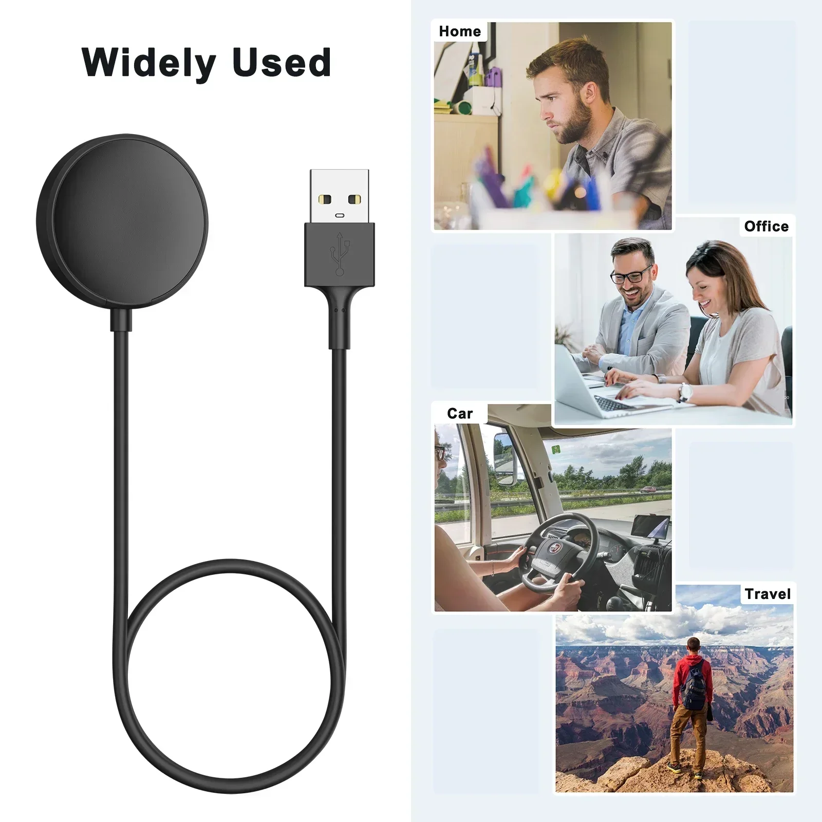 USB Fast Charger For Samsung Galaxy Watch 7 FE 6 5 4 40 44mm/Watch 3 41 45mm/Watch 5 Pro 45mm Active 1 2 Cable Charging Dock