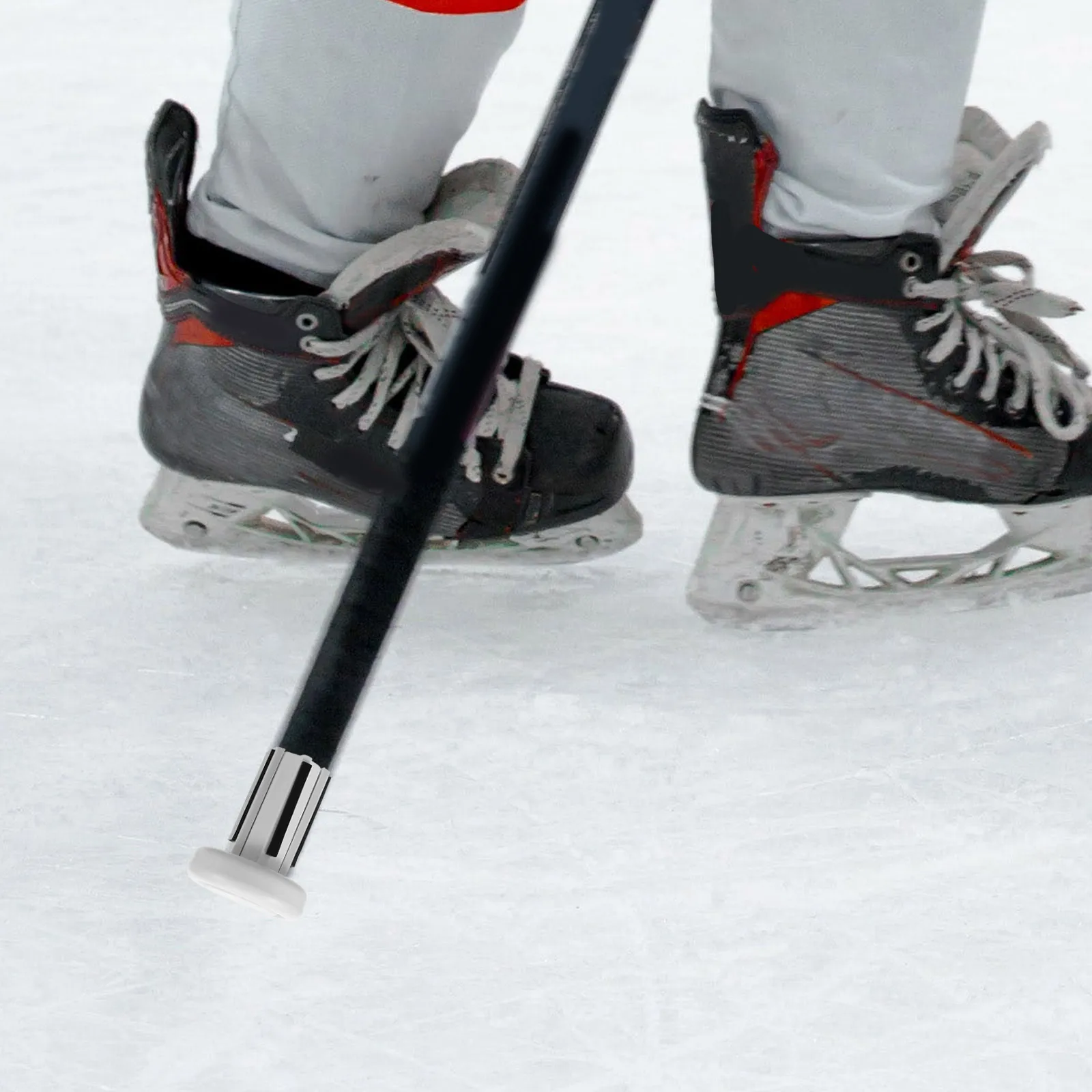

Hockey Stick Tail Cover Replaceable Non Slip Protective Abs Rod Butt Protector White Easy Installation Sticks End Protectors