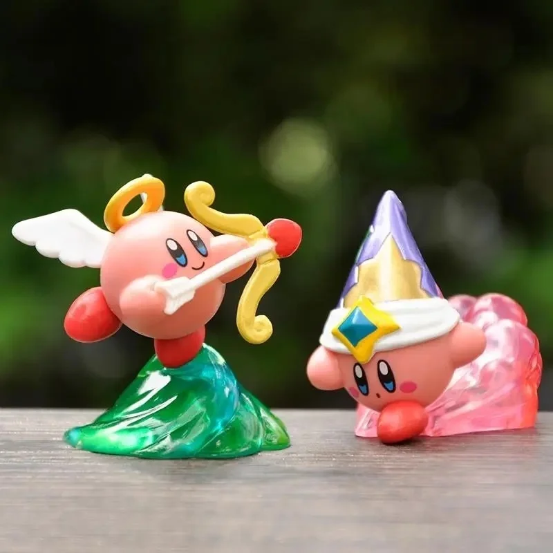 BANDAI Kirby Action Figures Model Copy Ability 02 Kirby Angel Flame Tornado Gashapon Ornament Kawaii Collect Ornaments