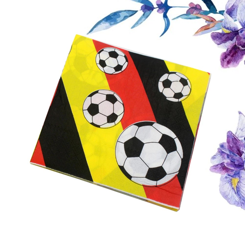 

printed napkin football napkin table colorful napkin printed paper tissue party napkins
