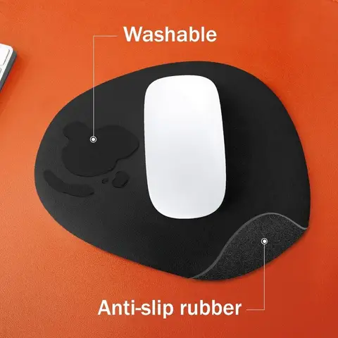 Liten oval musmatta halkfri tvättbar vattentät datormusmatta musmatta för hemmakontor 8,7 x 7,1 tum 10 best sales liten musmatta - №7