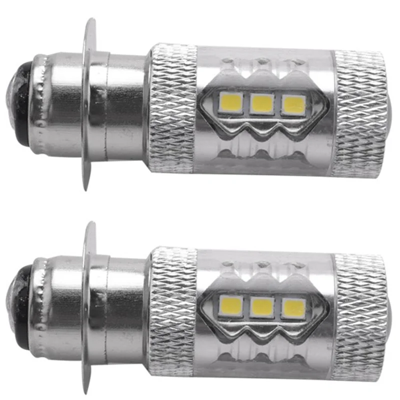 2 Pcs 12V Xenon White P15D-1/H6M 80W Fog Light Bulb Auto Indicator Lamp 6000K Auto LED Parking 12V Replace Xenon Light