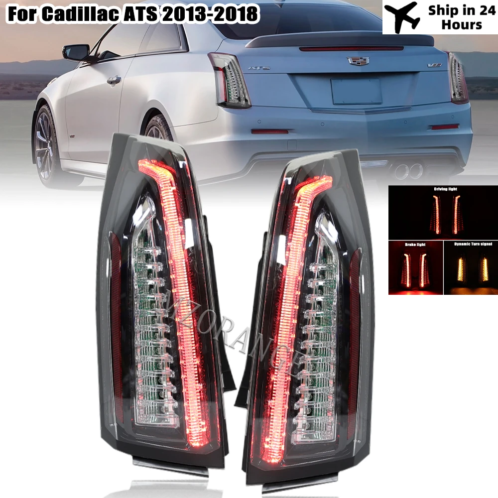 Car LED Rear Tail Lights For Cadillac ATS 2013 2014 2015 2016 2017 2018 US Version DRL Turn Signal Brake Lamp Accessories