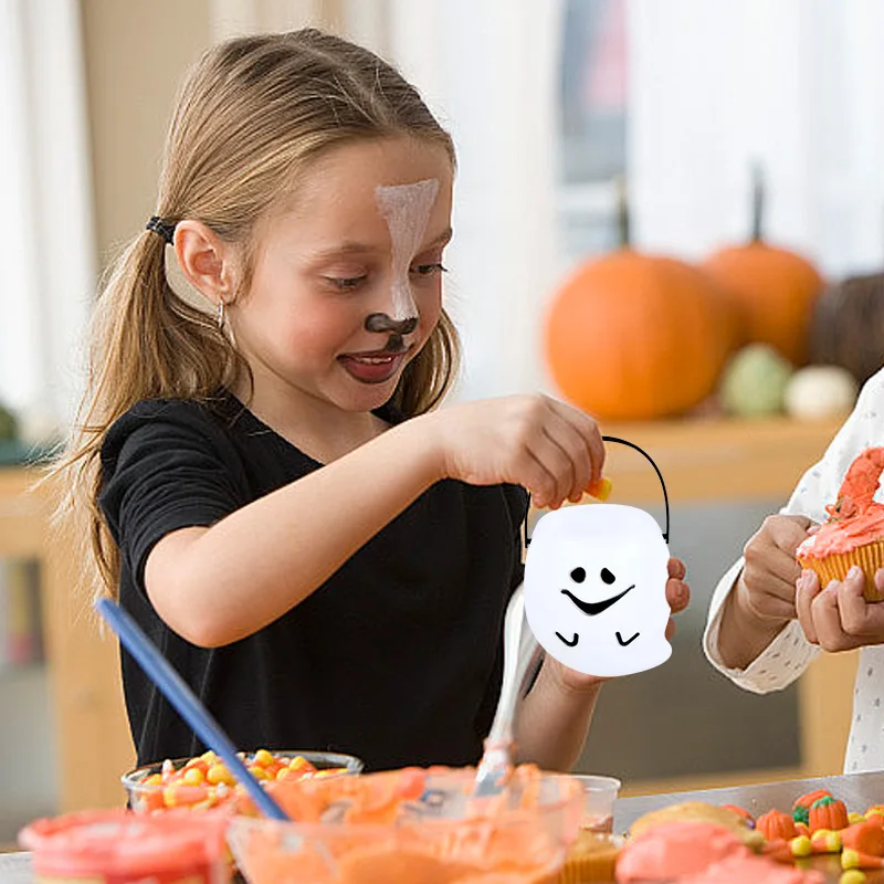 Citrouille E27 Conteneur pour Enfants, Boîte de Faveurs, Porte-Biscuits, Accessoires de ixd'Halloween, Décoration de la Maison, 6/1 Pièces