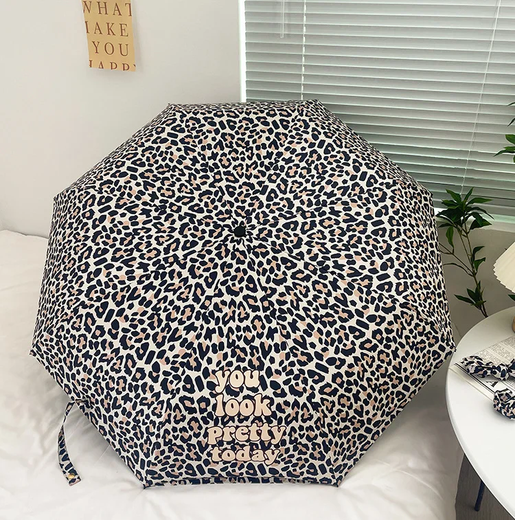 Leopard Umbrella Cartoon Fashion Smart Umbrella Full Automatic Brand Plegable UV Protection Sun parasol portatil