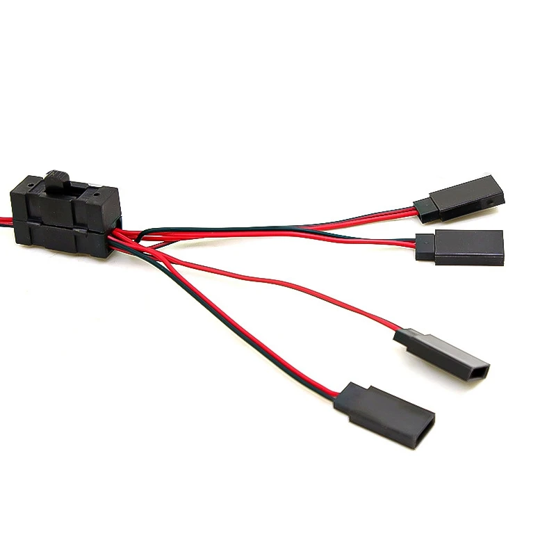 1 STKS RC Servo Uitbreiding 1 tot 4 Y Draad Kabel LED Licht Controle Schakelaar voor JR Futaba RC Model