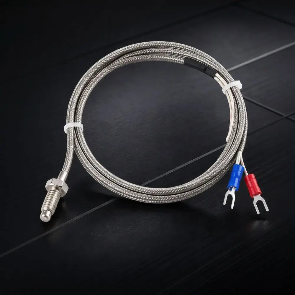 Industrial M6 Thread Thermocouple Probe PT100 Temperature Sensor Waterproof Detector For Heating Cooling Control System