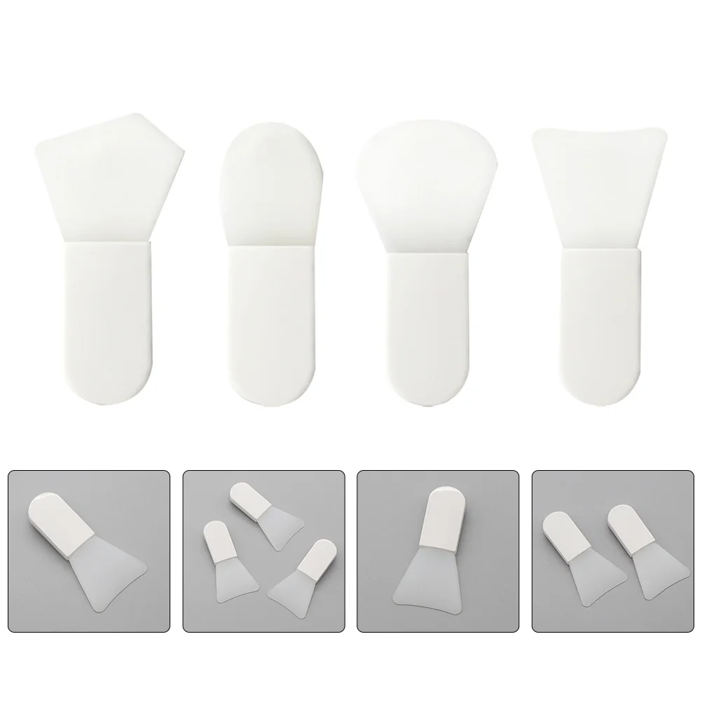 8Pcs Mini Facial Mask Silicone Brushes Short Handle Mudpack Tools Facial Cleansing Accessory Home Beauty Center Essential