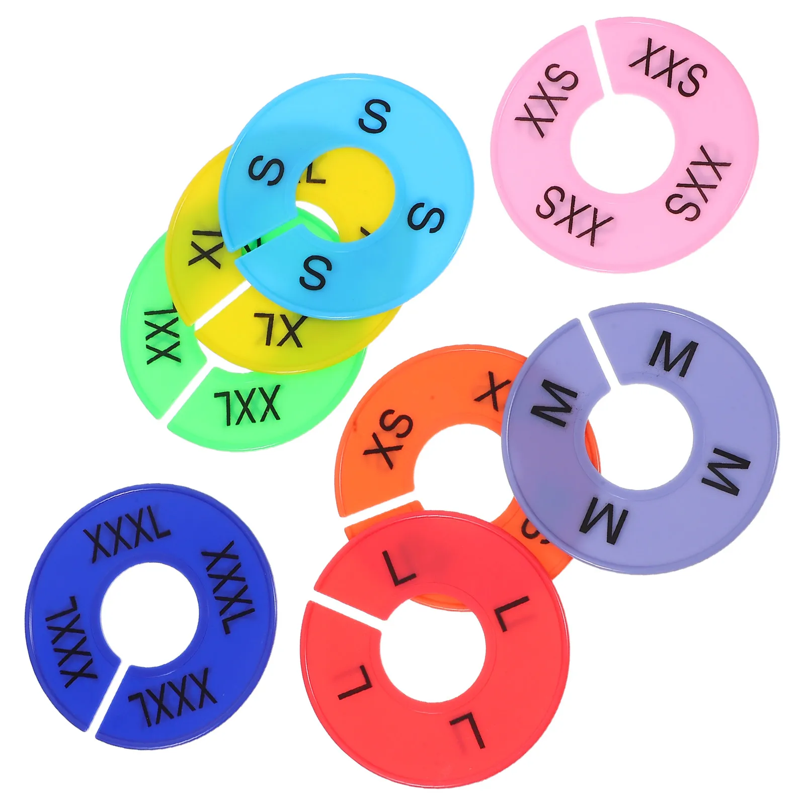 

8Pcs Round Clothing Size Dividers Plastic Closet Organizers for Wardrobe Sorting Shelf Rack Divider Hanger Separator Home