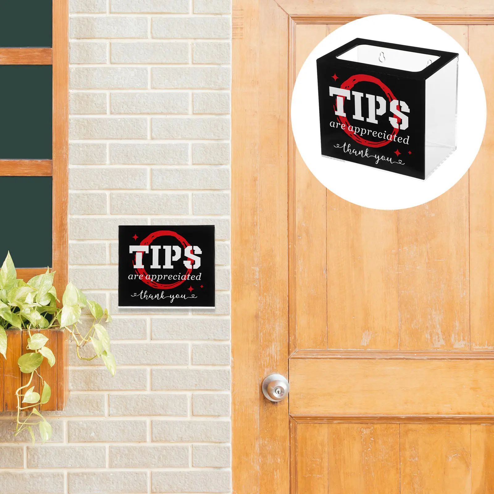 

Acrylic Donation Box Compact Tip Jar for Pub Bar Shop Food Truck Secure Money Collection for Charity Events Donation Box