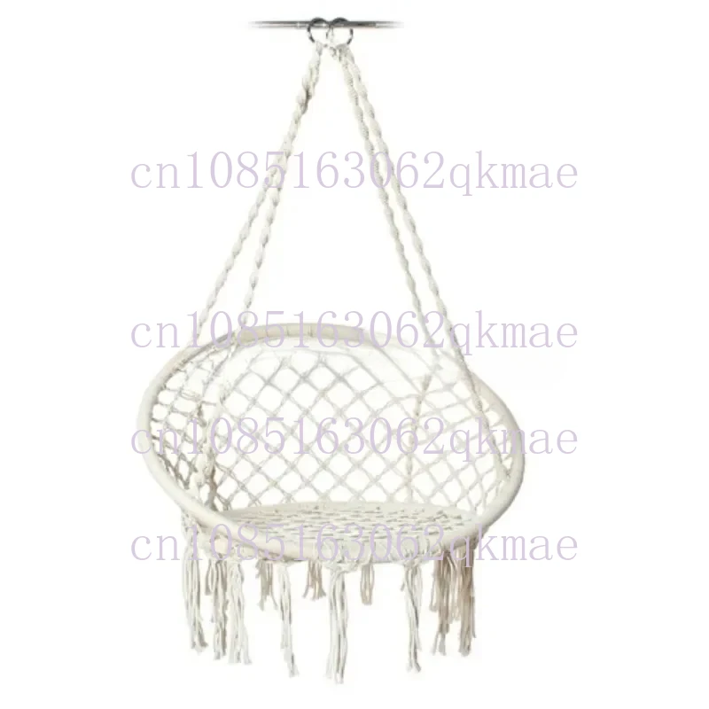 Nordic Garden Swing Cotton Rope Hammock Hanging Chair Handmade Knitted Indoor Outdoor Kids Swing Bed Outdoor Furniture 150 KG