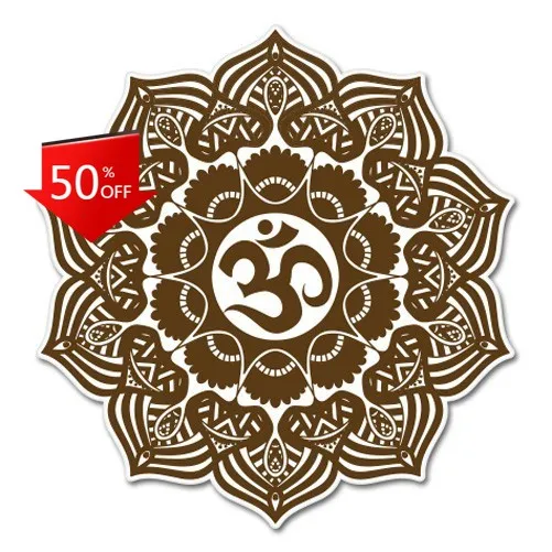 

Mandala Brown Om Phone Trendy Walls Laptop Bumper Truck Accessory Retro Funny Aesthetic Cute Vintage