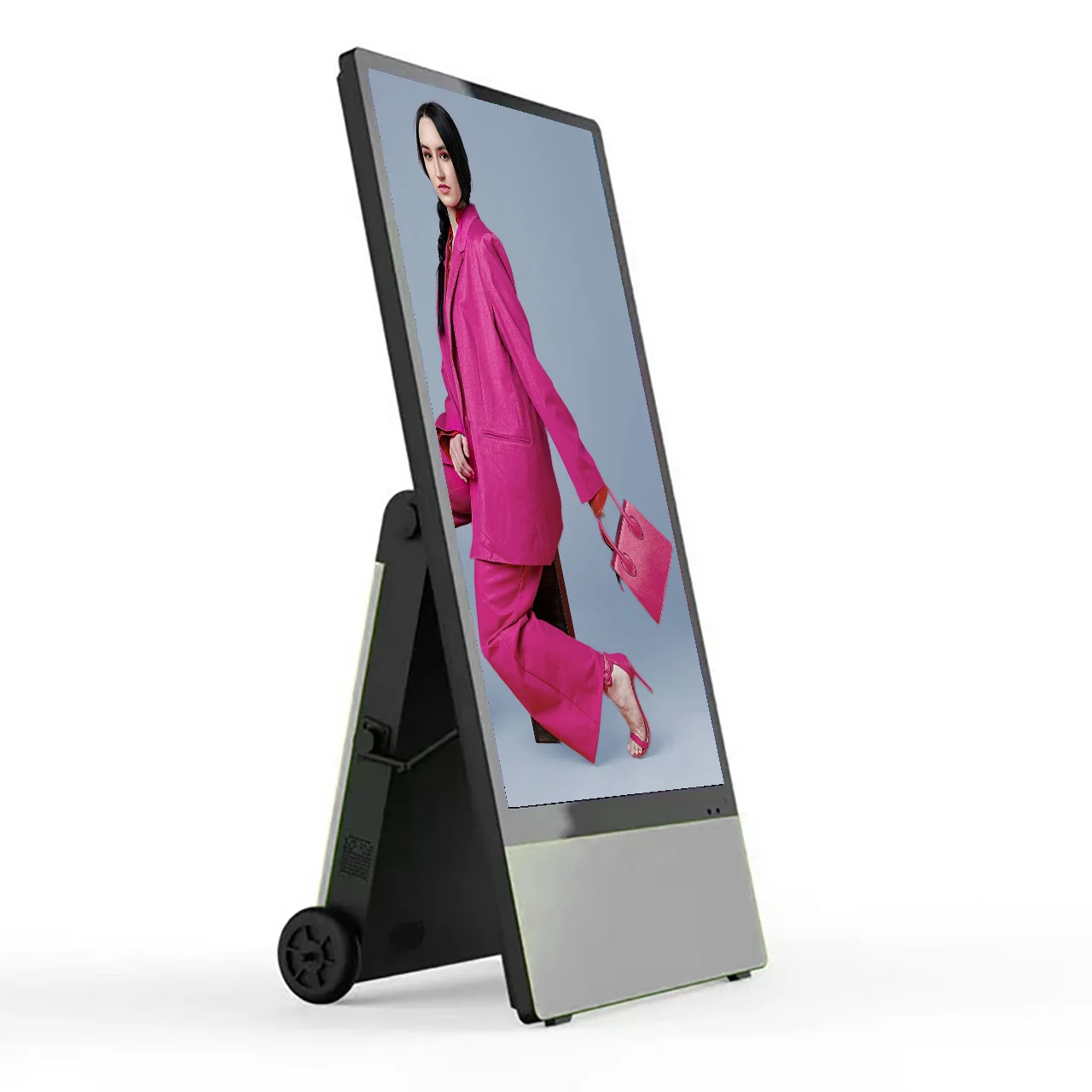 32 43 52 Inch Battery Movable Digital Outdoor LCD Poster Screen Display Kiosk
