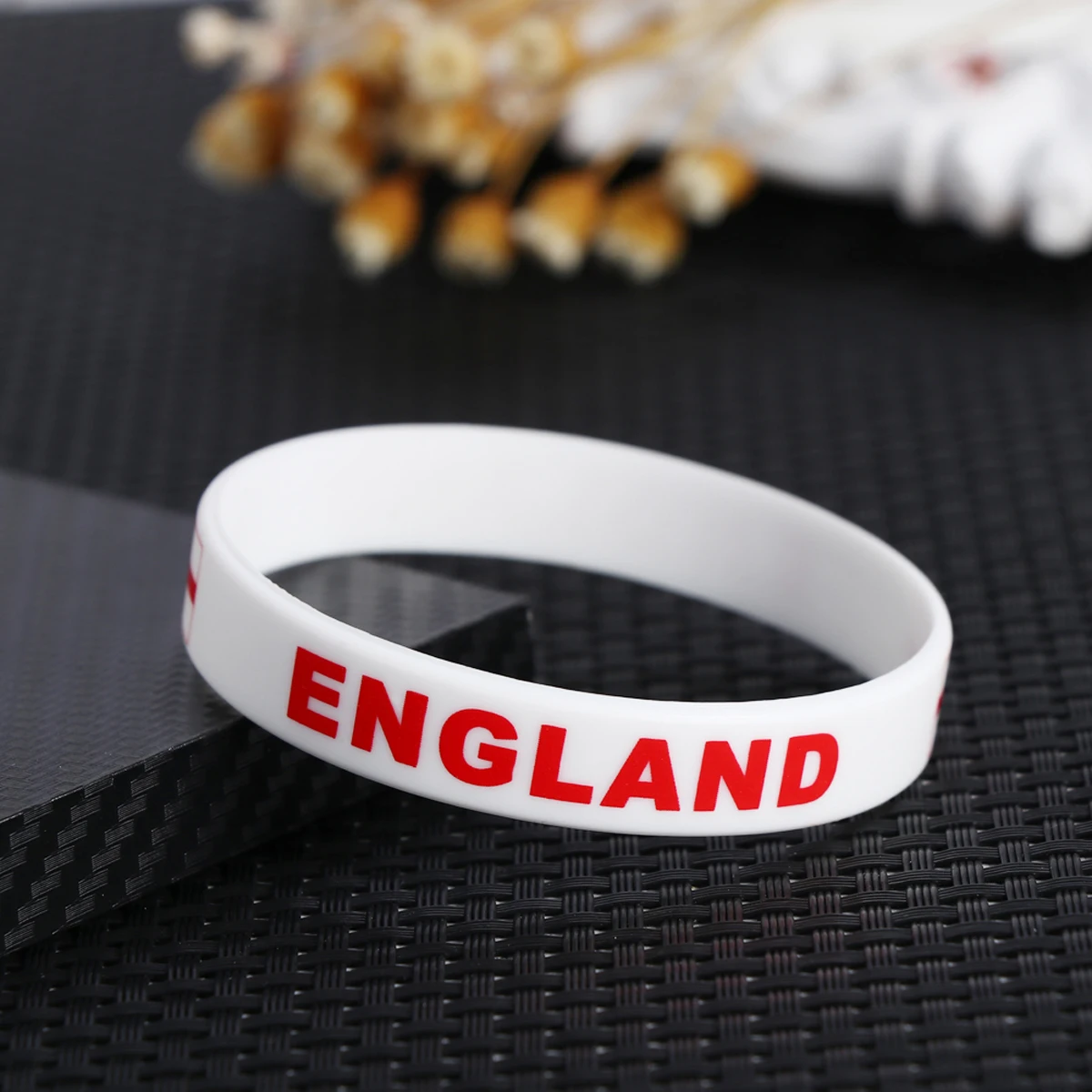 

6 pcs Silicone Wristband Soft Durable One Size Comfortable For Football Games International Sports Bracelet Country Flag