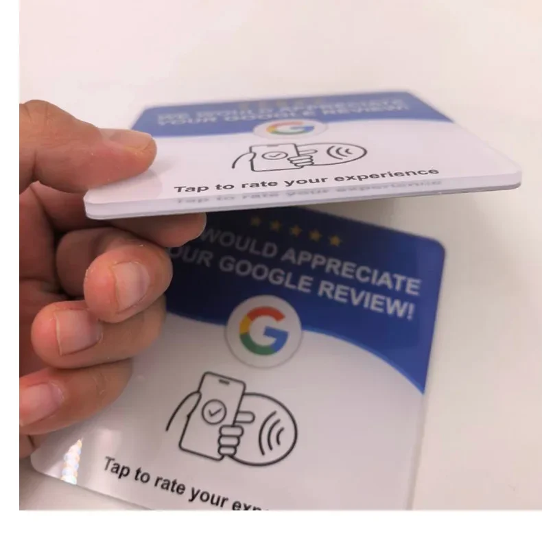 #10Pcs Reusable Google Review Tap NFC Card, Review Us On Google Programmable NFC Tap Card User-Friendly Time-Saving Factory Spot