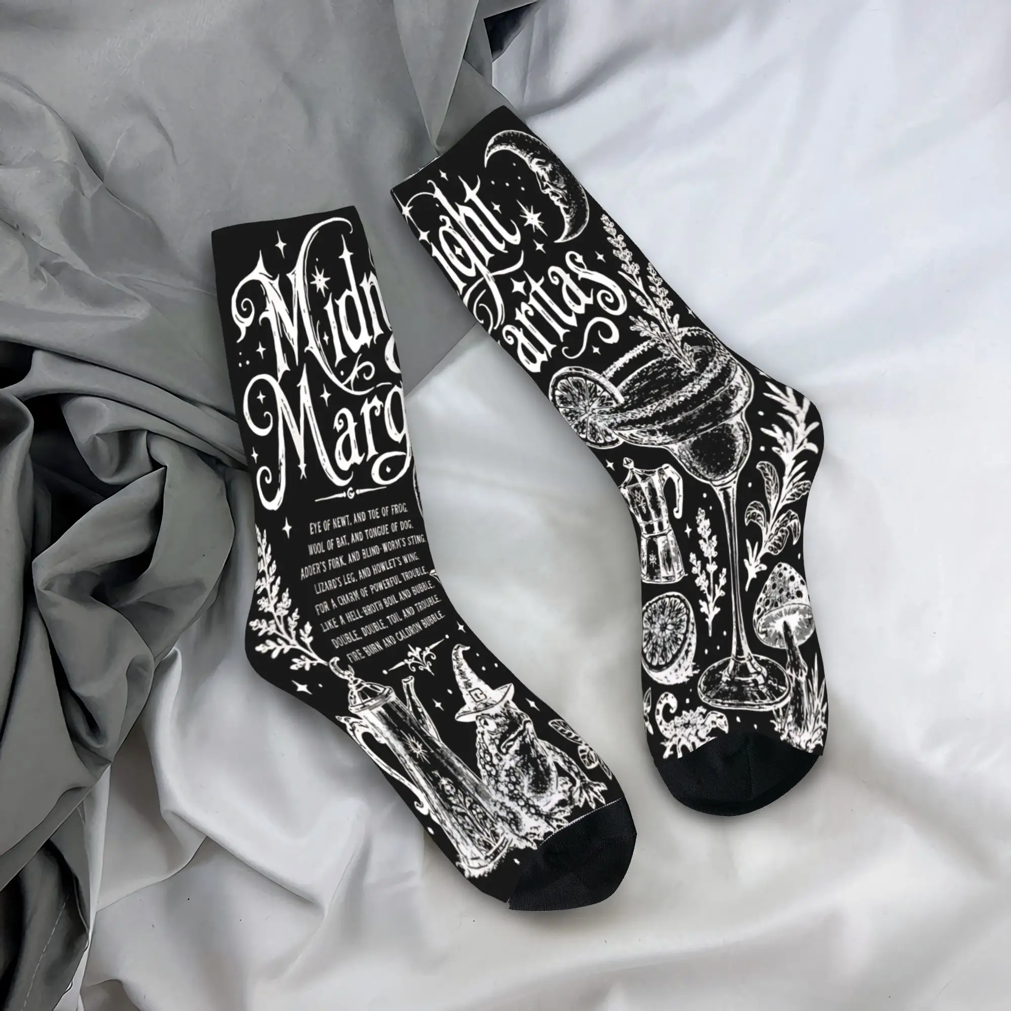 Unisex Practical Magic Midnight Margaritas Witchy Cocktail Spellcasting Moonlit Witchcr Merch Socks  Sweat Absorbing Socks