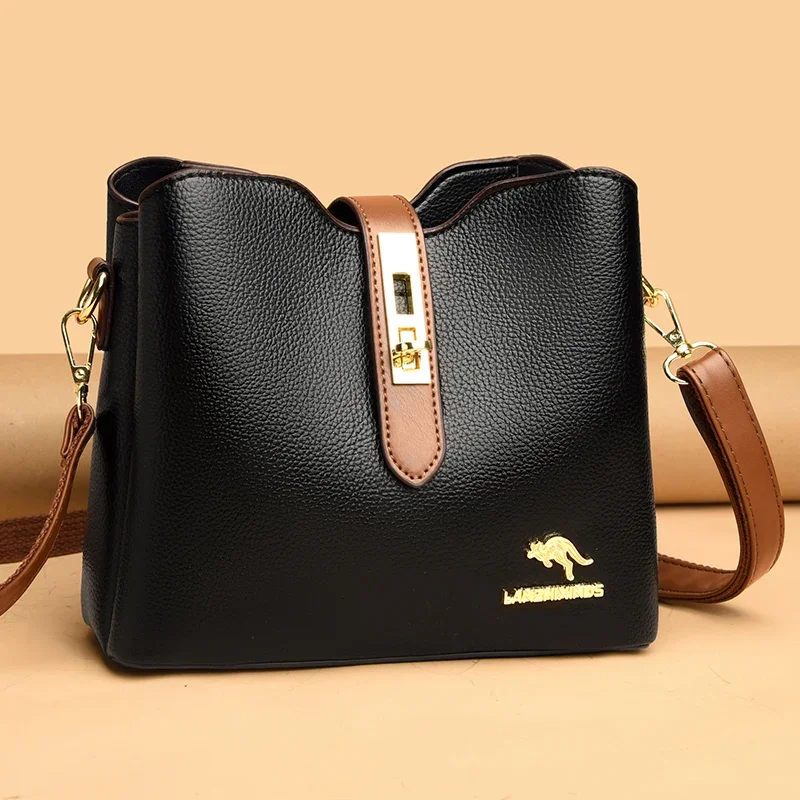 New High-quality Large Capacity PU Classic Women's Shoulder Bags 2025 Fashion Concise Light Luxury Versatile Style Crossbody Bag