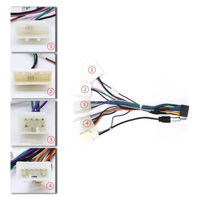 High Quality Wiring Harness For Toyota AVENSIS T27 2009 - 2015 16-pin Android Wire Harness Power Cable Adapter