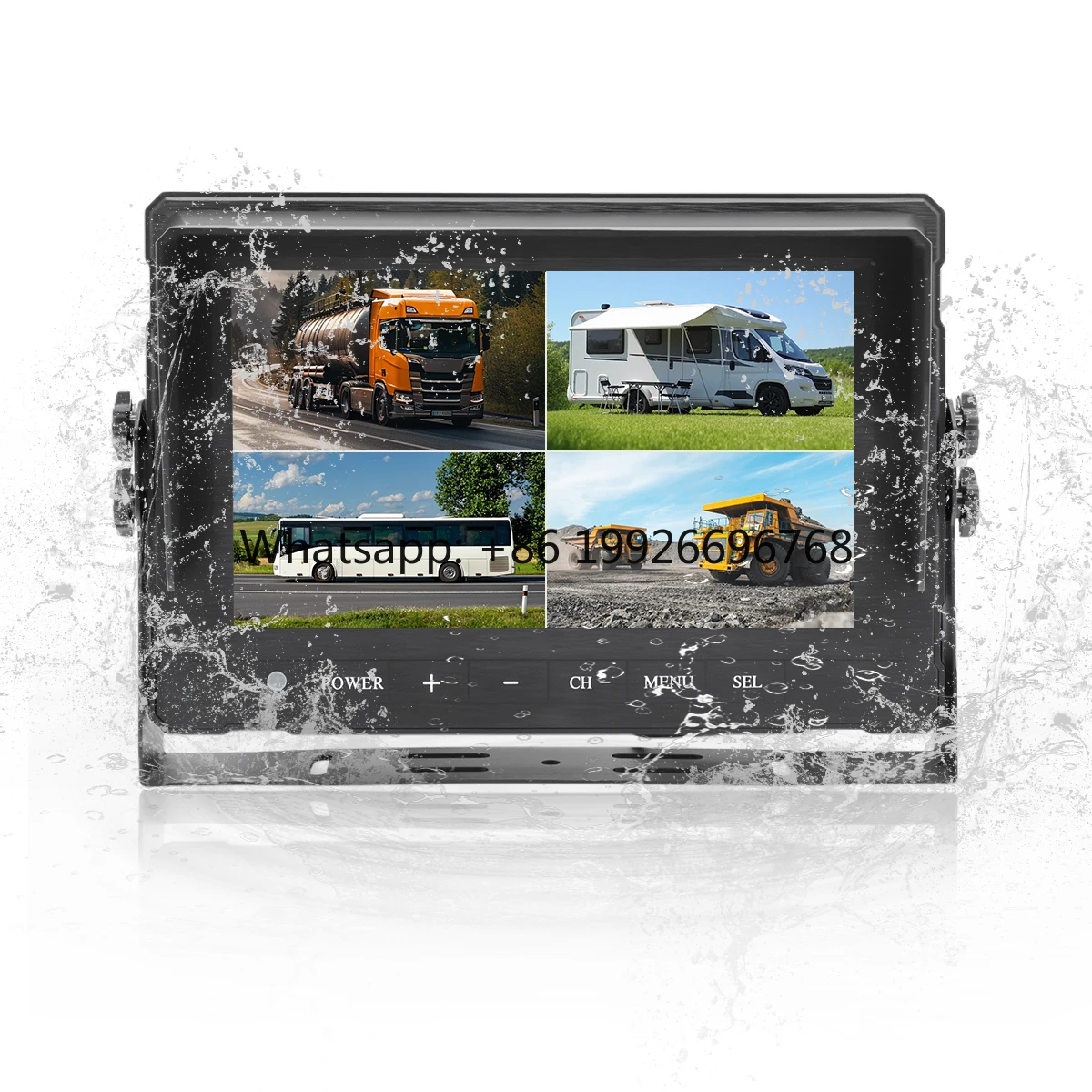 

New 9 Inch LCD 4CH Waterproof Truck Trailer Vehicle Backup Rear View for Car 1080P AHD Car System