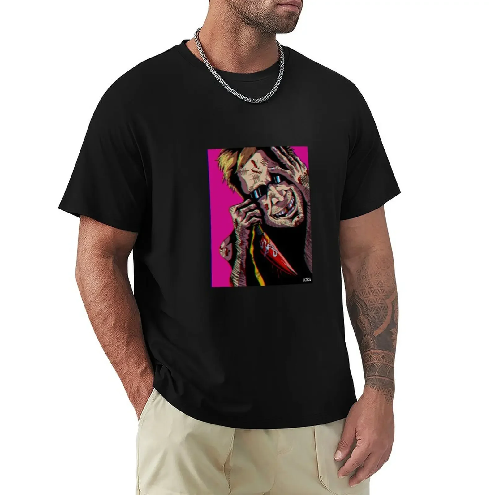 Victor Zsasz Zombie World portrait (digital) T-Shirt summer top Blouse mens vintage t shirts