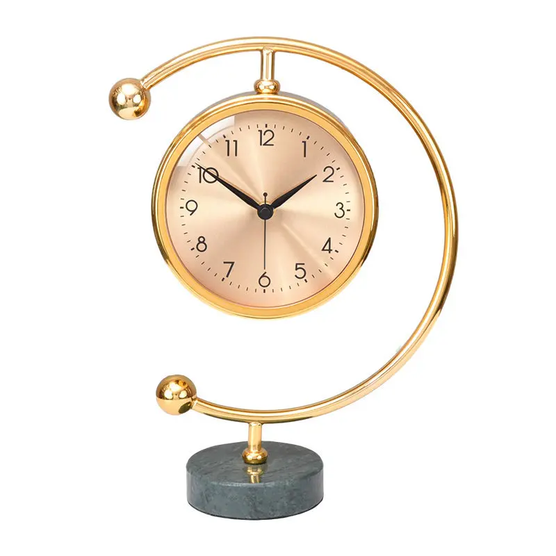 

Light luxury fashion creative desk clock modern personality desk clock living room silent desktop clock home ornament standing