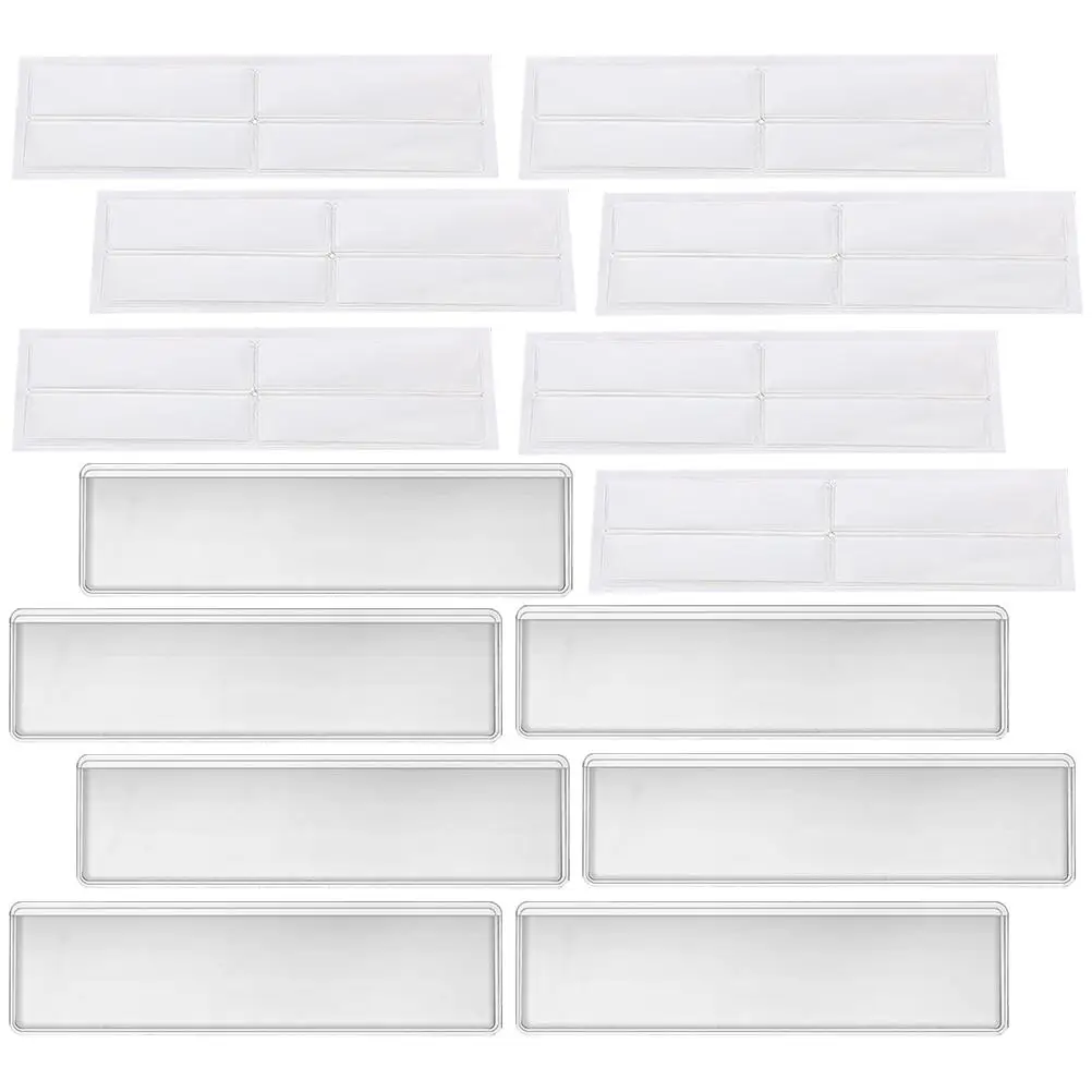 

20 Adhesive Label Pockets Clear Plastic Sleeves Cards Binder Labels Holder Storage Bins Self Adhesive Card Pocket Protector