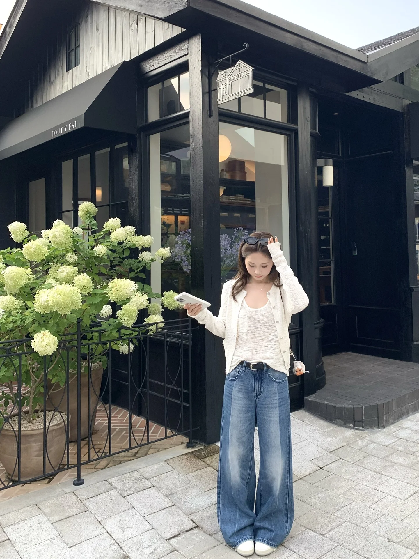 

Классические синие джинсы прямого кроя Zonlyzzptte, винтажные, из выстиранного денима, женские, свободного кроя, с завышенной талией