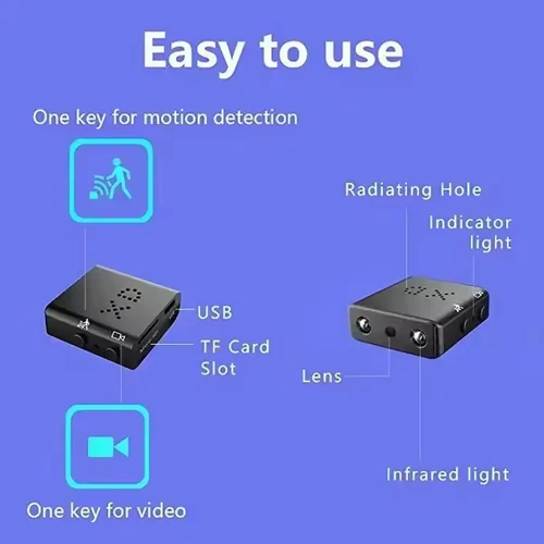 Imagen 2 del producto XD Mini cámara Full HD 4K WiFi visión nocturna monitoreo de seguridad remoto protección del hogar grabadora de vídeo impermeable